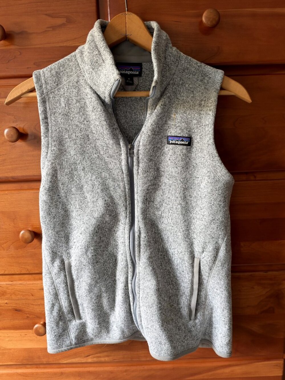 Patagonia Women's Better Sweater Fleece Vest Birch White Heather Gray Size M